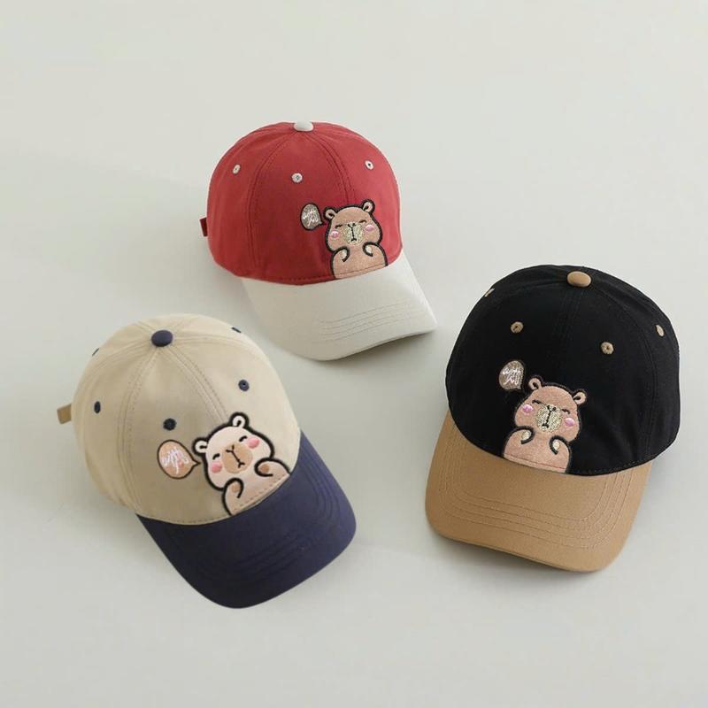  Mũ lưỡi trai cho bé Beemo in cabybara dễ thương vải kaki đứng form cho bé từ 2-8 tuổi MLT04 