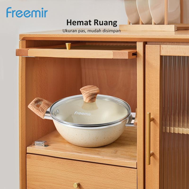 (Bisa COD) freemir Wajan Penggorengan 20cm Granit Anti Lengket Premium Multifungsi Wajan Kuping Mini 5