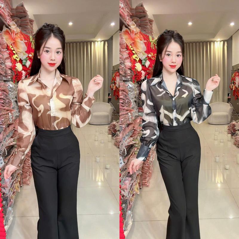 (C020) Áo sơ mi thiết kế vải mango mặc mát form tôn dáng đi làm đi chơi đều đẹp by Thương Lê C020