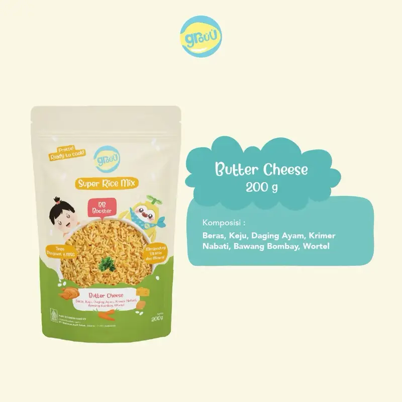 GROUU Super Rice Mix 200g - Beras Mpasi - Nasi Instan No Msg 3