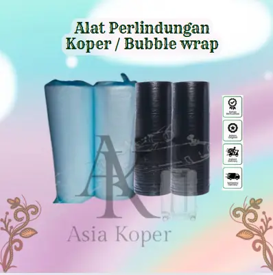 Pembungkus Plastik / Double Proteksi Bubblewrap (Untuk Tambahan pengemasan Koper agar aman sampai Tujuan) 2
