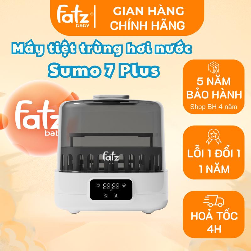 Fatz Baby - Máy Tiệt Trùng Hơi Nước Sumo 7 Plus 1200W Tự Động Tiệt Trùng & Sấy Khô Dung Tích Lớn 8 Bình Sữa Tiết Kiệm Thời Gian
