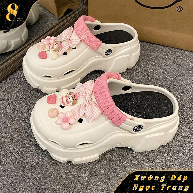 Dép Nữ, Nền tảng Nổi Tiếng Trên Internet, Đế Dày, Có Lỗ, Chiều Cao Gấp 6cm, Thích Hợp Đi Biển Mùa Hè, Làm Bằng Eva, Kiểu Bít Mũi, Chống Trượt, Dép Đi Biển, Hàng Mới Về DéP GiàY Shoes