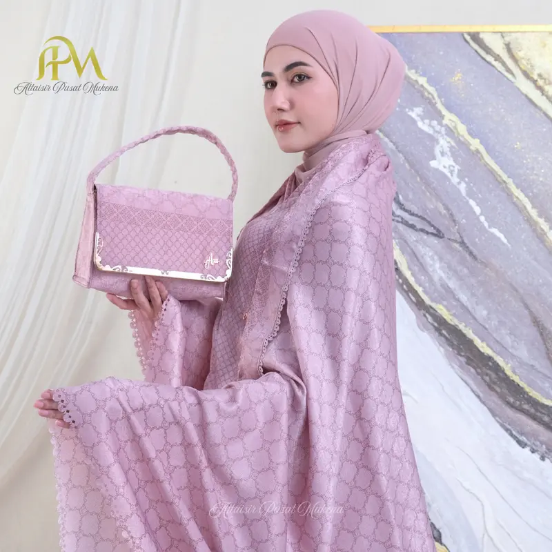 APM - Mukena Dewasa Mewah Santorini Silk 3in1 Lasercut Rayyan Series 4