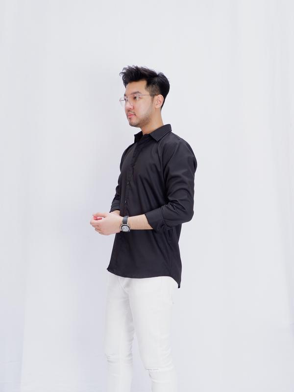 Tryst - Helcurt Cotton Shirt | Kemeja Lengan Panjang | Katun Toyobo Premium | Kemeja Pria Slimfit Polos | Baju Kerja Formal | Atasan Cowok Dewasa | Casual Basic Lembut 1