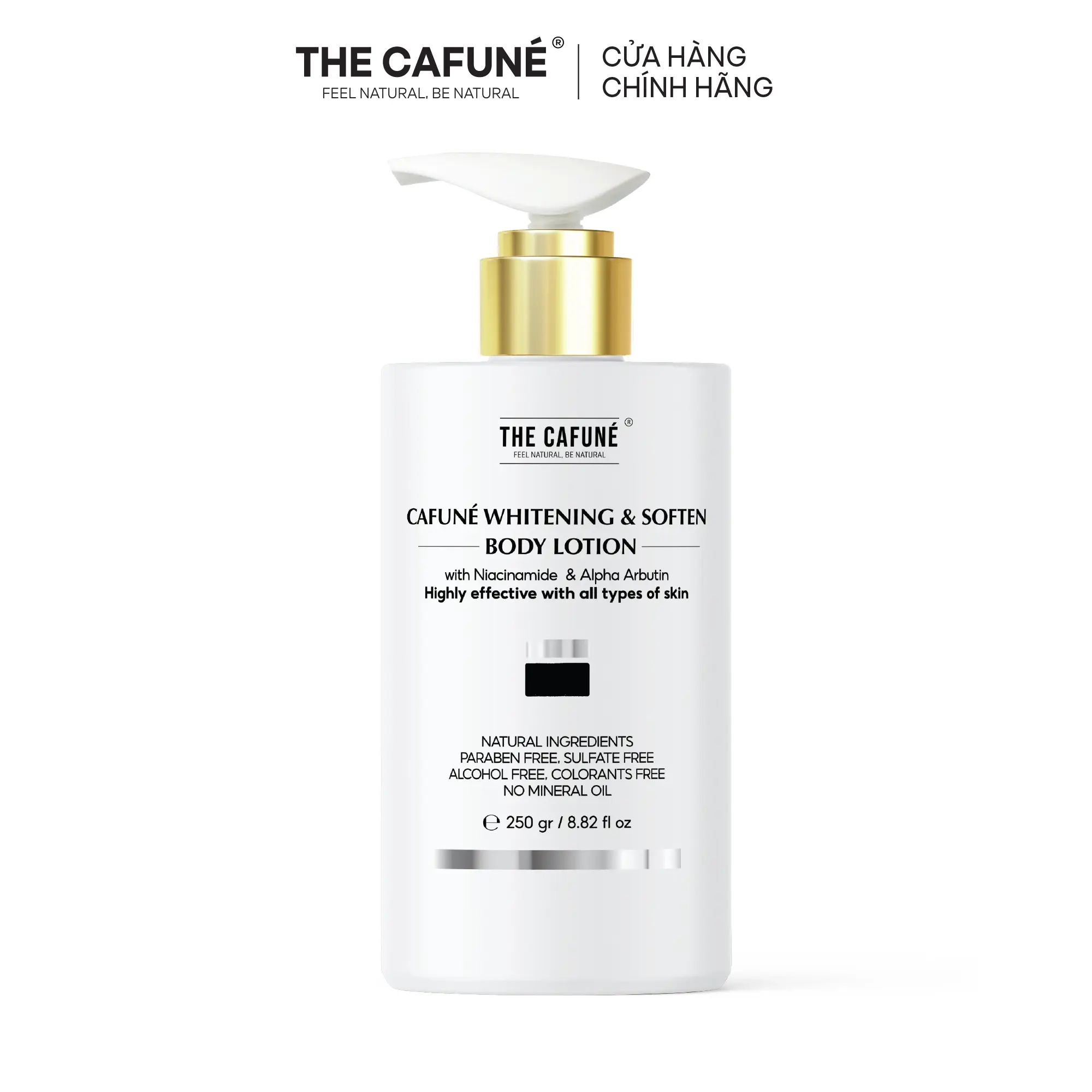 Kem Body Hỗ Trợ Dưỡng Trắng Da The Cafuné Bản Nâng Cấp Kết Cấu Dạng Lotion 250g Dưỡng Body Chống lão hóa Niacinamide Body Creams & Lotions Dưỡng Da Body Làm Đẹp Da Arbutin