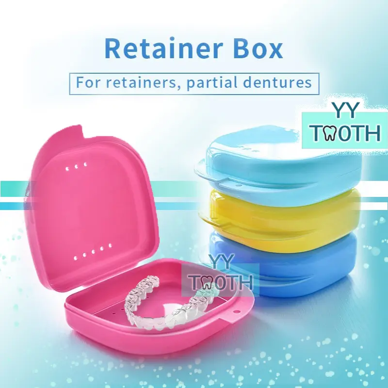 Retainer Box teeth storage denture container bekas simpan gigi retainer kotak simpan retainer case plastic container