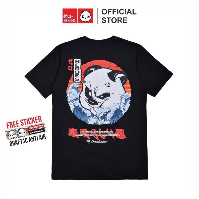 ZEROHEROES | TEES NEWWAVE BLACK Kaos Distro Cowok 0