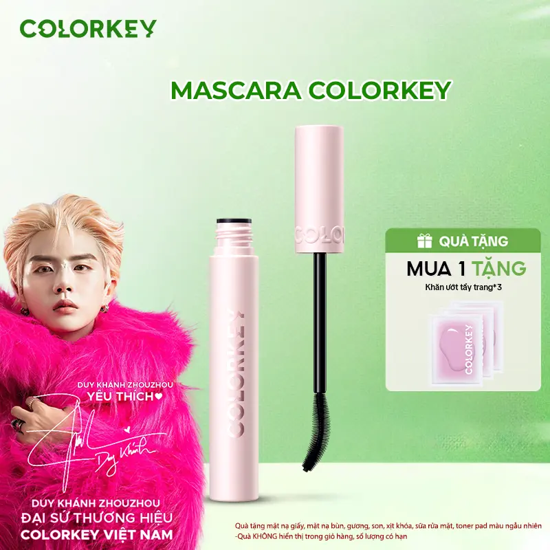Mascara COLORKEY Volumizing & Curling Hỗ Trợ Giúp Mi Dày Và Cong, Tạo Cảm Giác Tự Nhiên, Nhanh Khô, Ít Lem Trôi 4.5g