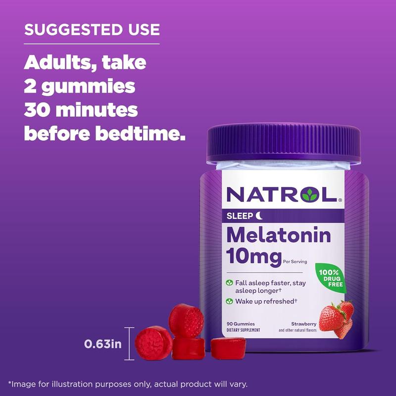 Product Introduction of Natrol Melatonin 10 mg, 90 Strawberry Gummies exp 12/25 Healthcare Dietary Supplement 3