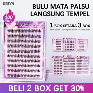 E3-A[TINGGAL PASANG]  Eyeva   2 Kotak Bulu Mata Tanpa Lem mudah di pasang dan lembut banyak varian beseller waterproof bulumata【M-C09C14】