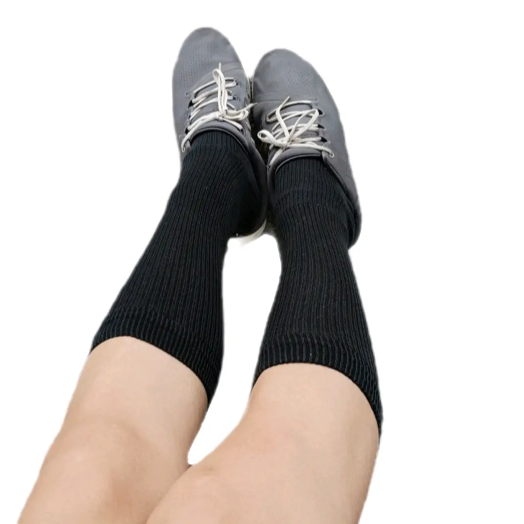 Anion Negative-ion Healthcare Long Socks Blood circulation Leg 24-26cm Soccer Compression School Office Menswear Womenswear Women Lady Reusable Fabric Health Stocking Soft Breathable Comfort