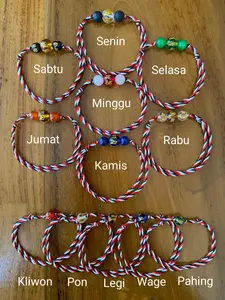 Gelang Tridatu Weton Jawa Kombinasi Batu Tibet 10mm dan Batu Alam Giok 8mm Bonus Kura Kura Emas Simbol Keberuntungan