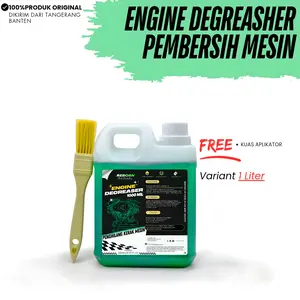 ENGINE DEGREASER Pembersih Kerak Mesin 1 Liter Original Dengan Kuas Aplikator Gratis Untuk Kendaraan Motor by Reborn Auto Detailing Car