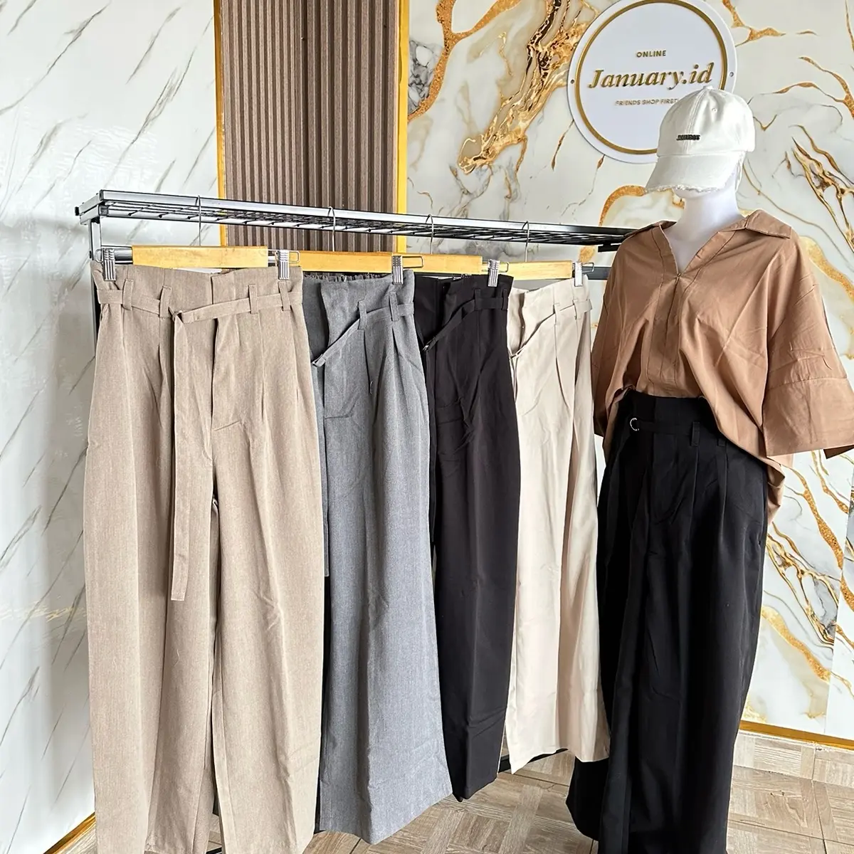 January0124- celana kulot Dewasa/celana kulot highwaist wanita Casual/ celana kulot premium bangkok  Panjang