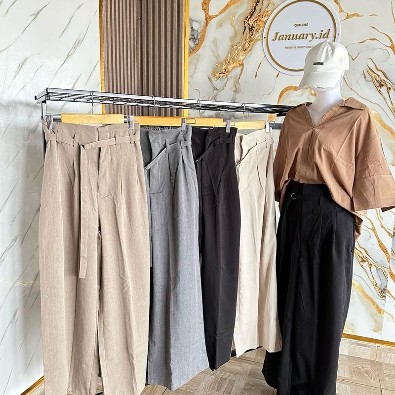 January0124- celana kulot Dewasa/celana kulot highwaist wanita Casual/ celana kulot premium bangkok  Panjang 0