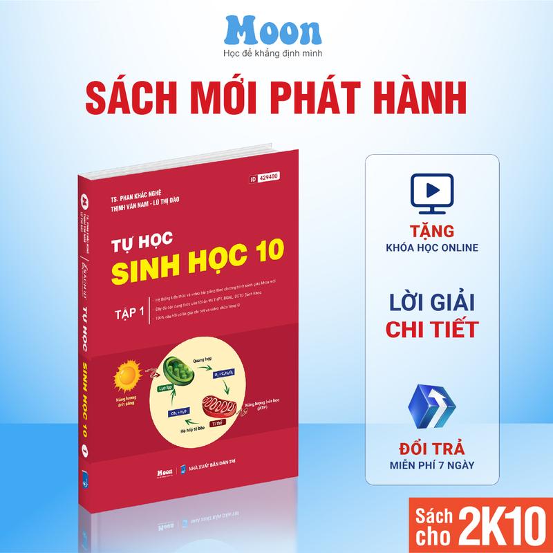  Sách tự học sinh học lớp 10 thầy Phan Khắc Nghệ moonbook 