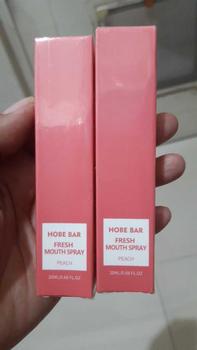 Product Review of HOBE BAR Probiotic Oral Spray - Sugar-Free, Alcohol-Free, and Preservative-Free, Peach Mint Flavor for Fresh Breath (20 ml) hobe  bar pewangi mulut semprot mouth spray parfum  mulut Liquid from s**h 2