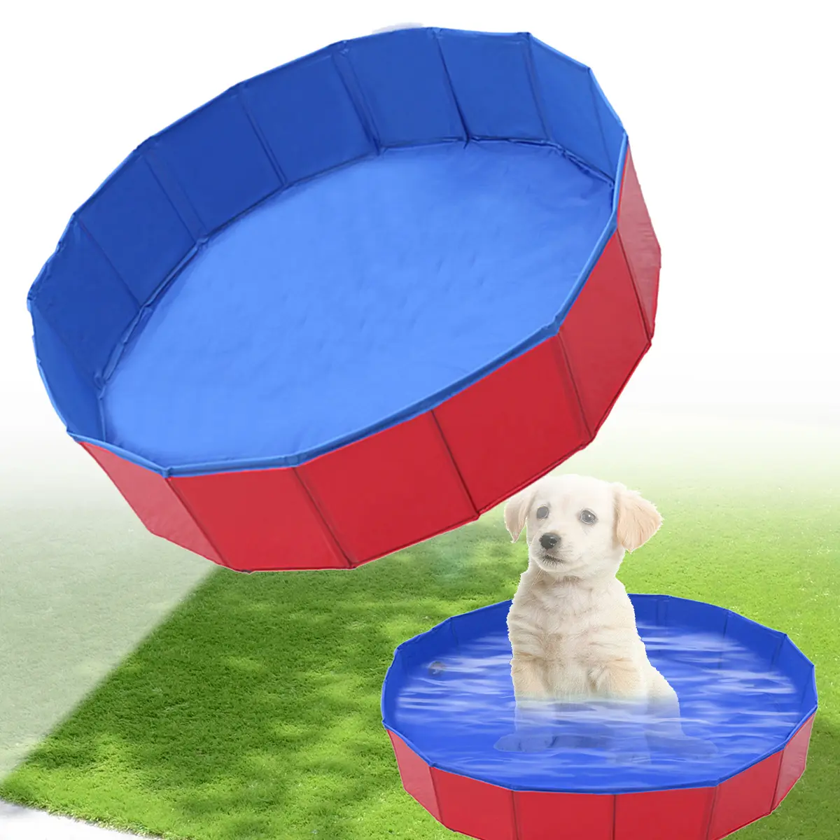Newest Foldable Dog Pet Bath Pool Collapsible Dog Pet Pool Bathing Tub Kiddie Pool Doggie Wading Pool for Puppy Small Medium Large Dogs