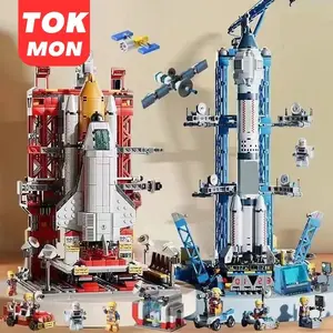 Block Brick Rocket Spaceship Kotak Pesawat Rakitan Set Mainan 3D Puzzle Balok Susun