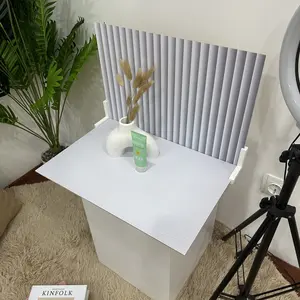 Alas Foto Produk Clean Look Background Lipat Konten Foto Video Aesthetic 45 x 30 cm untuk Foto dan Video dengan Desain Elegan Kamera