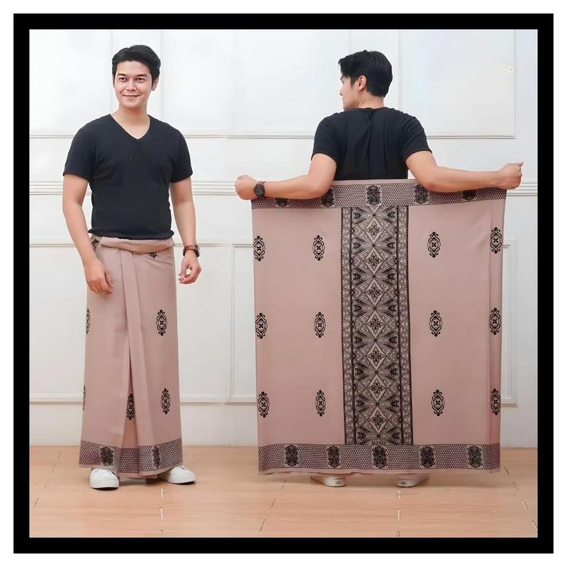 Product Introduction of TERLARIS 3pcs Sarung Batik Dewasa Sarang Tawon Katun Super Viral Kekinian Motif Sarwon Muslim Pria Hitam Nyaman Santri 19