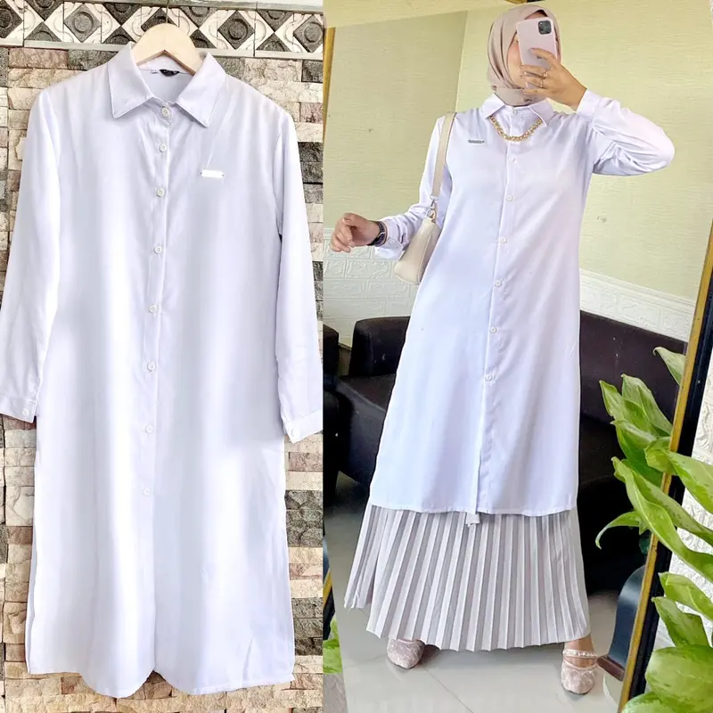 Tunik Panjang Cey Airflow Hight Quality untuk Wanita Muslim midi 0