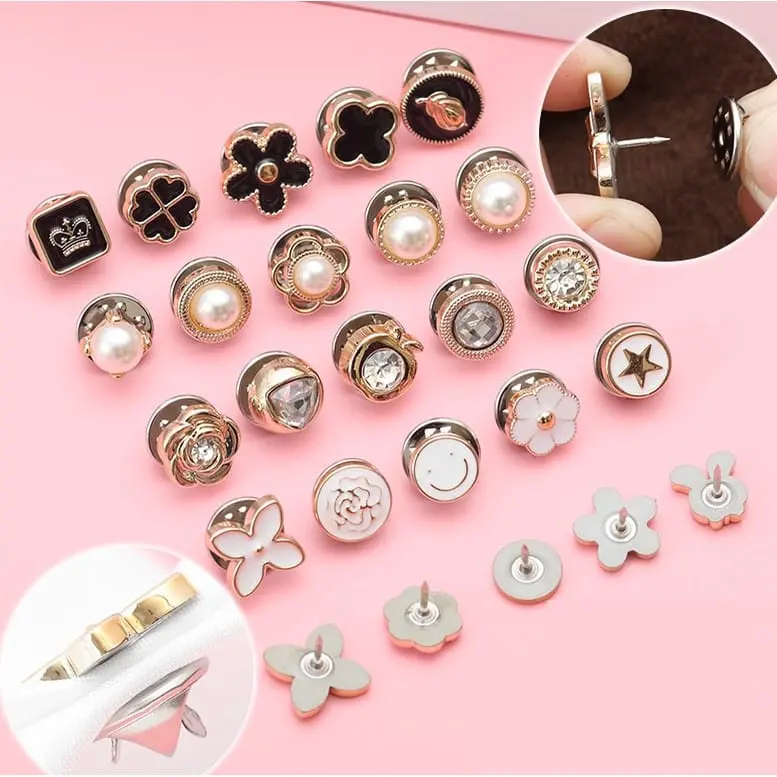 WD Bros Pin Kancing Tanpa Jahit Kancing Baju Kancing Hijab Kancing Mutiara Divine Bros Tuspin Bisa Lepas