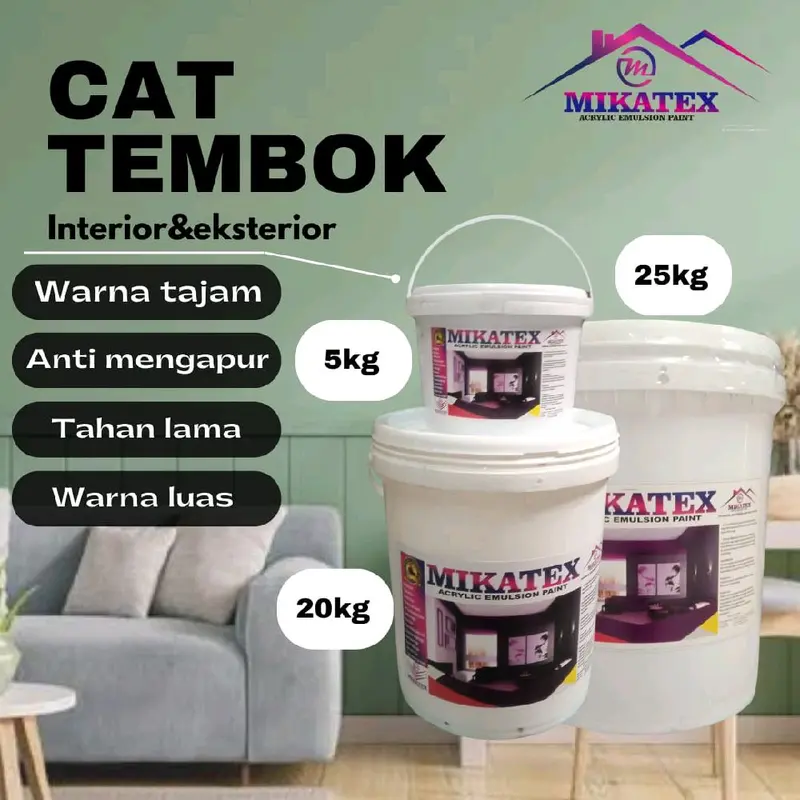 Cat Tembok 15kg Anti Mengapur,Warna Tajam, Kuat terhadap cuaca Paint 1
