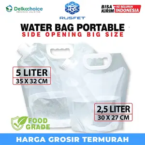 Water Tank 2,5 & 5 Liter - Water Bag Portable Jerigen Lipat Kantong Air 5 liter Delkochoice Satuan Termurah