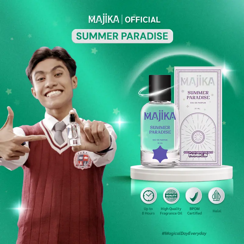 [MAGIC 5 x MAJIKA Blind Box] SUMMER PARADISE Eau de Parfum | 30 ML | Free Sticker MAGIC 5 Random 0