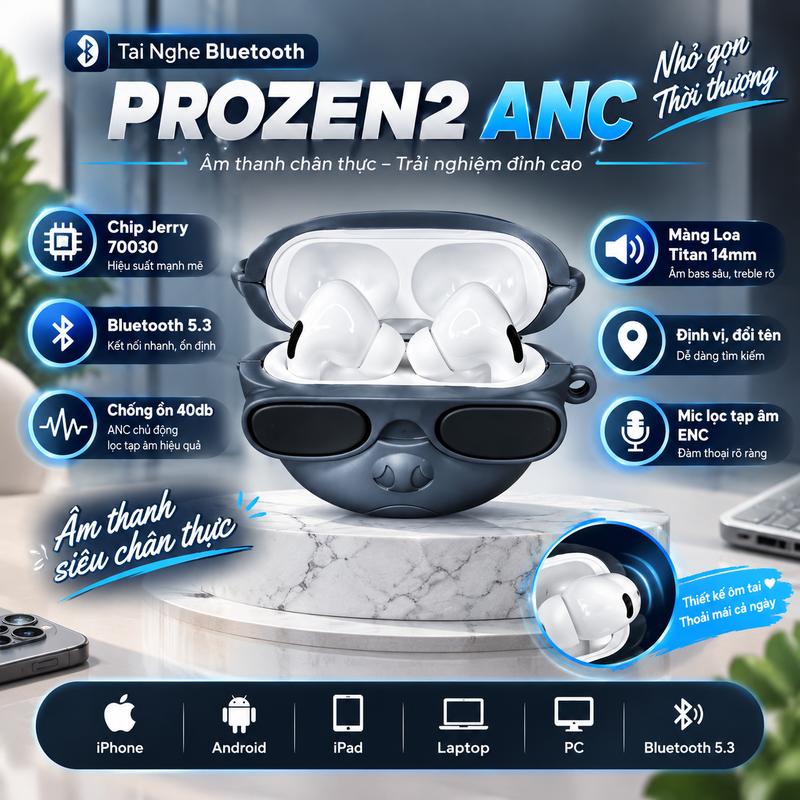[ Pro Gen10 Siêu Sale ] Tai Nghe Bluetooth Pro Gen10 Nâng Cấp Hỗ Trợ Mọi Dòng Máy Bảo Hành 12 Tháng, Chống Ồn Chủ Động tai nghe Nhét Tai mã 18