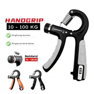 Handgrip Hand Grip 10-100KG Alat Bantu Fitness Otot lengan Portable 0