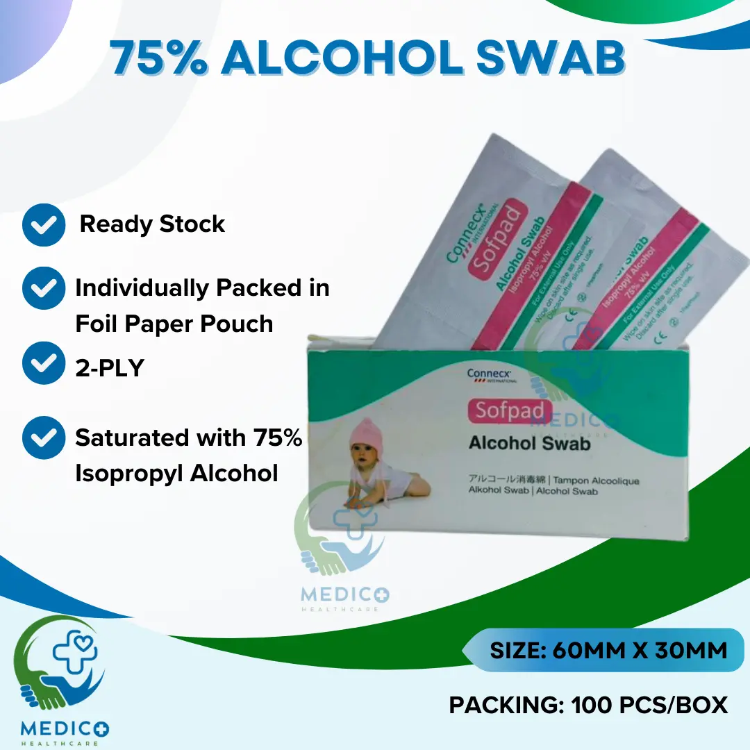 SOFPAD Alcohol Swab 75% Prep Pad 2ply - Pembersih Alkohol