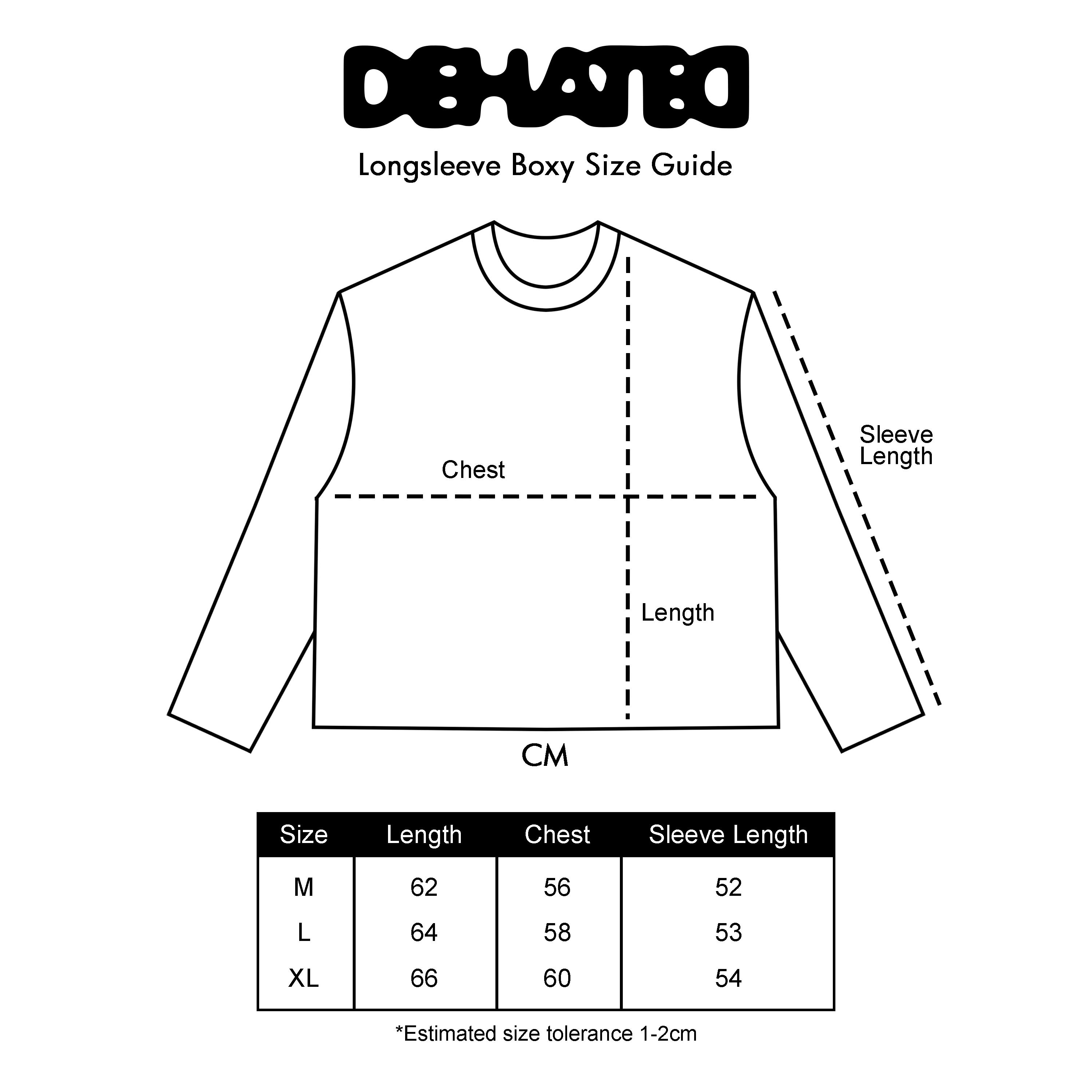 Dehated 49 Longsleeve Boxy Waiting Hate- Kaos Lengan Panjang Boxy Unisex 20s