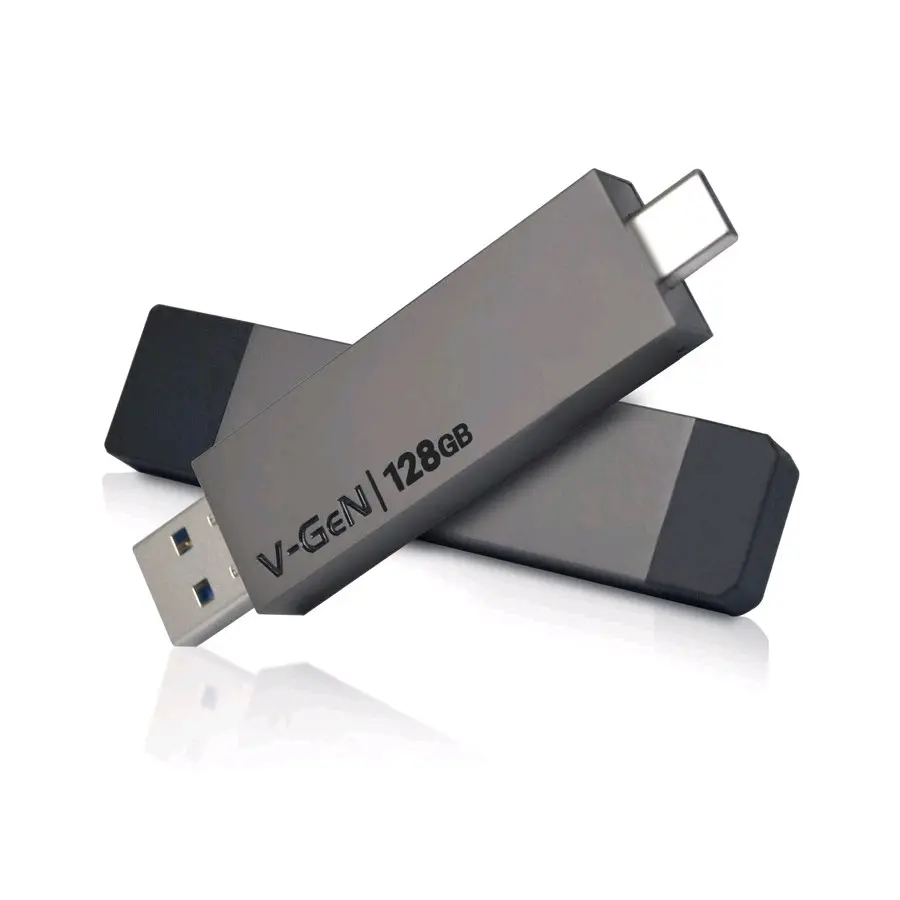 V-Gen SSD Portable Platinum 128GB - VGen 128 GB USB 3.2 Type C