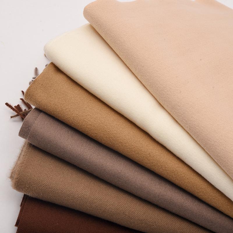 New solid color scarf in autumn and winter women's simple and versatile cashmere scarf sweet fringed shawl scarf red scarf_voghion.com