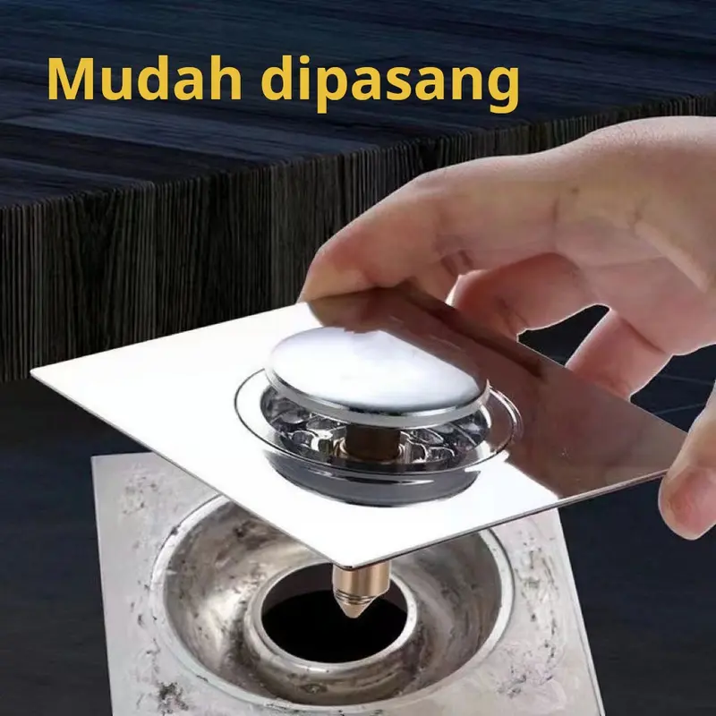 Inti saluran pembuangan lantai yang dioperasikan dengan kaki, penghilang bau kamar mandi, penutup saluran pembuangan lantai pantul, penutup penyegel antibau saluran pembuangan kamar mandi Pengusir serangga 4