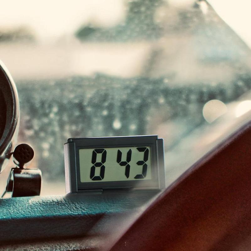 Product Introduction of Mini Electronic Digital Clock Home Furnishings Can Be Used For Car Truck Dashboard Time Practical Self Adhesive Holder Durable 44