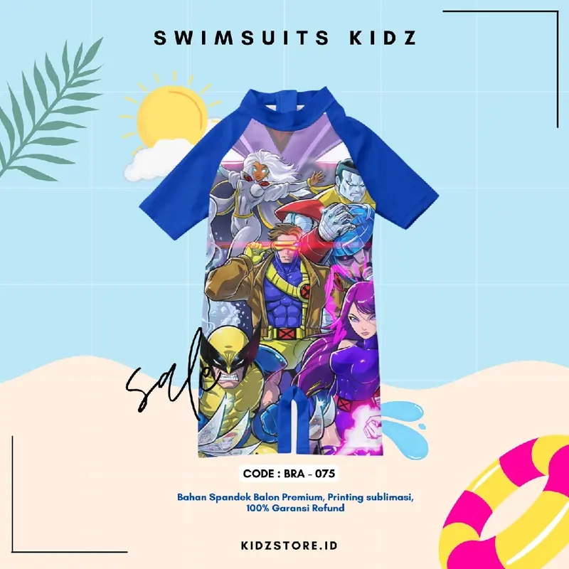 Baju Renang Anak Usia 1 - 8 Tahun Premium Motif Ultraman Terbaru 3