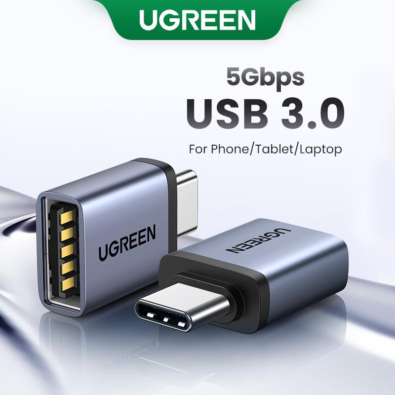 อะแดปเตอร์ USB C เป็น USB 3.2 10Gbps, UGREEN, 2 แพ็ค, อะแดปเตอร์ตัวผู้ USB Type C เป็น USB A ตัวเมีย