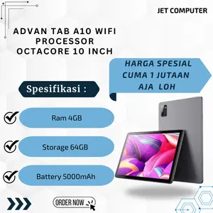 Advan Tab A10 Wifi Processor Octacore 10 inch Ram 4GB Storage 64GB Android 14