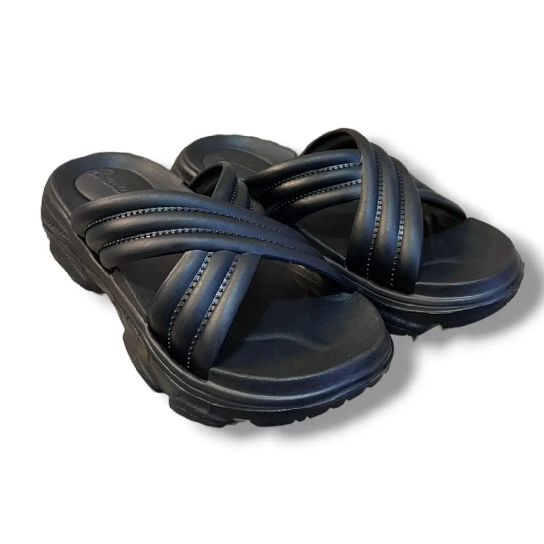 Sandal Wanita Wedges motif silang  Model Terbaru Termurah