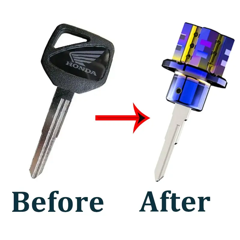 Đầu Chìa Khóa Hợp Kim Titan Cho Xe Máy, Giá Đỡ Chìa Khóa Sửa Đổi Sang Trọng Thông Dụng Với Móc Chìa Khóa, Phù Hợp Với Xe Máy, Xe Tay Ga, Phụ Kiện Khóa Sửa Đổi 1