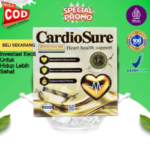 Cardiosure Powder Milk 12 Sachet Susu Bubuk Nabati produk Premium tinggi kalsium Halal BPOM Original Untuk Kesehatan Jantung Normalkan Kolesterol