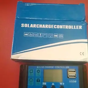 Solar Charge Controller LCD LED Display Solar Cell PWM 10A 20A 30A USB Panel Tenaga LCD Kecerdasan Auto Mengatur Solar Kontroler Pengisi Daya Baterai-Intl/Tenaga Surya Untuk Cas Aki/Panel Surya 12 volt/Controller Panel Surya