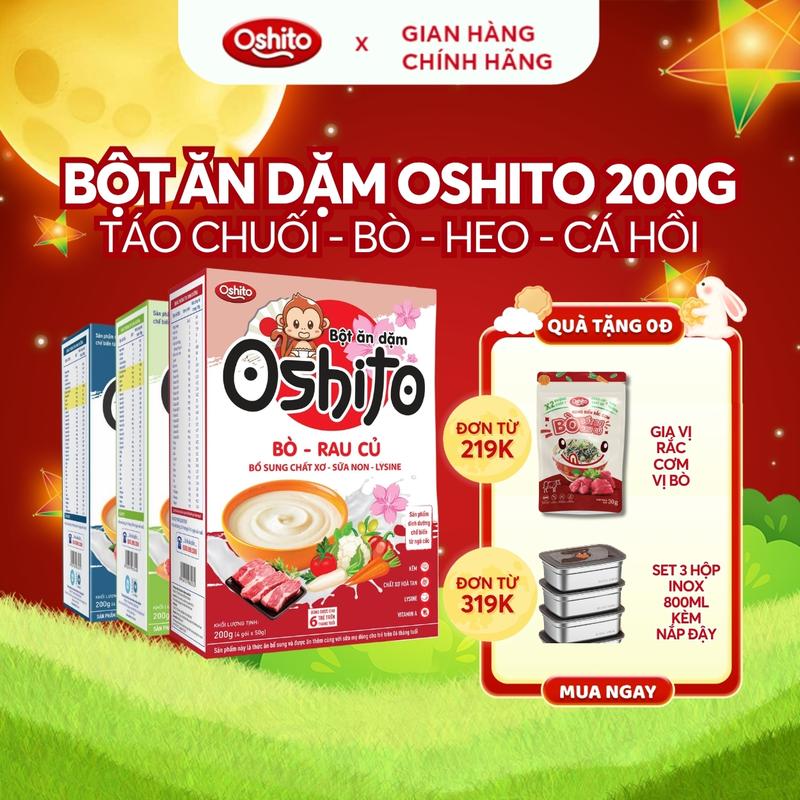 Bột Ăn Dặm Sữa Non OSHITO Cho Trẻ Từ 6 Tháng Tuổi - Bổ Sung Dinh Dưỡng - Hộp…