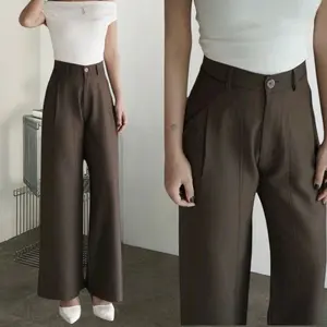 Kea Pants - Celana Kulot Highwaist Loose Pants Panjang | Formal Casual Wanita Kantor Hitam Nyaman Santai