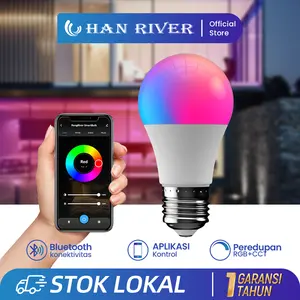 HAN RIVER 10W Lampu Bluetooth Smart Lamp Lampu Kamar Aesthetic  APP  Bohlam Lampu LED Yang Viral  RGB Lampu Icung