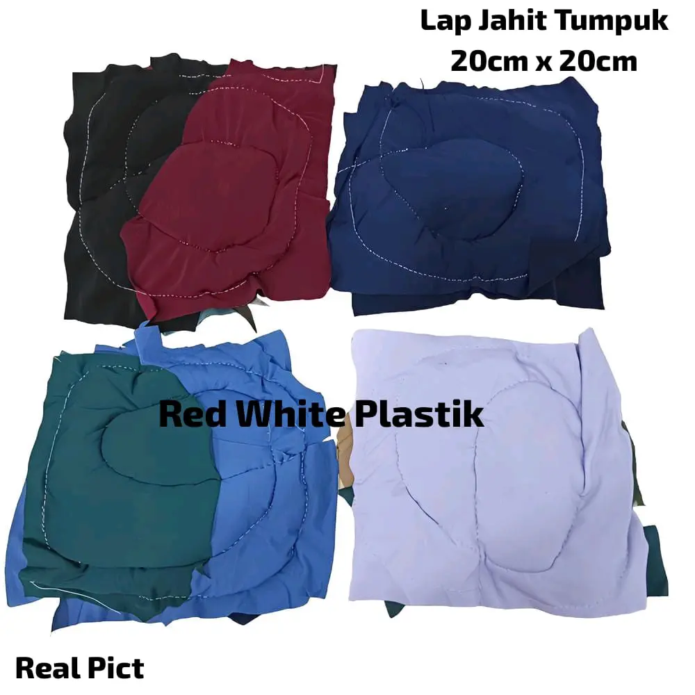 Kain Lap Majun Warna/Lap Jahit Warna Ukuran 20x20 Katun  Cleaning